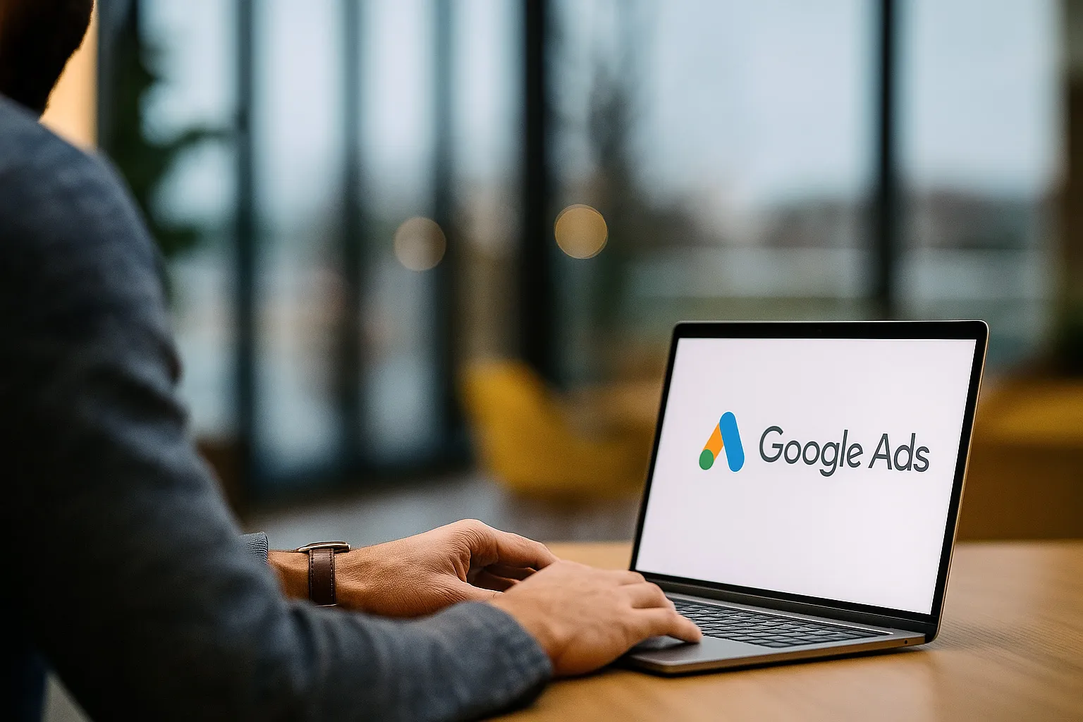 Google Ads byrå specialist arbetar